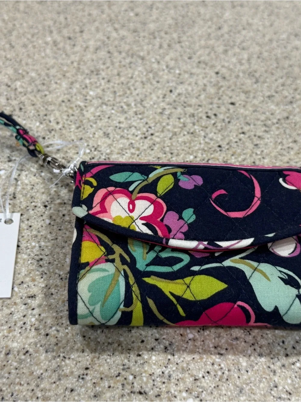 Vera Bradley Super Smart Wristlet / Tri-fold Wallet (Ribbons Pattern)